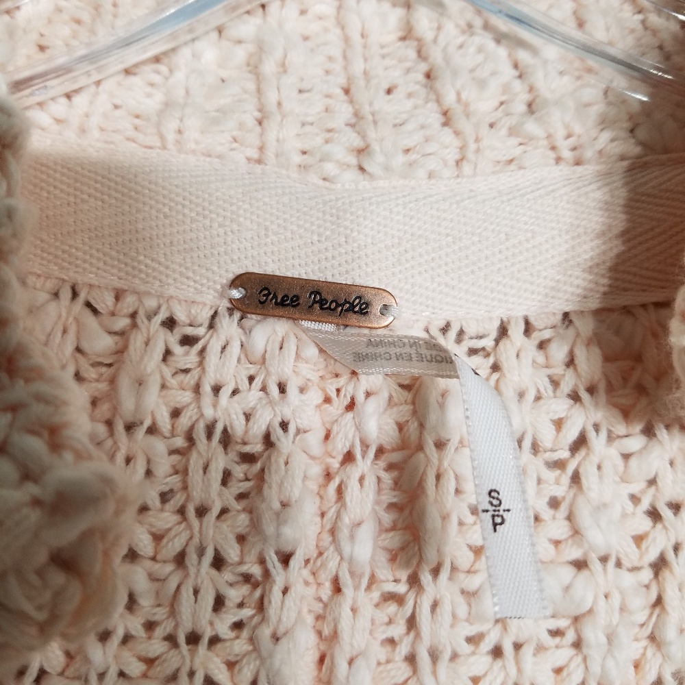 Free People Chunky Knitted Open Flow Jacket/Cardigan/Sweater Sz SP - Picture 5 of 6